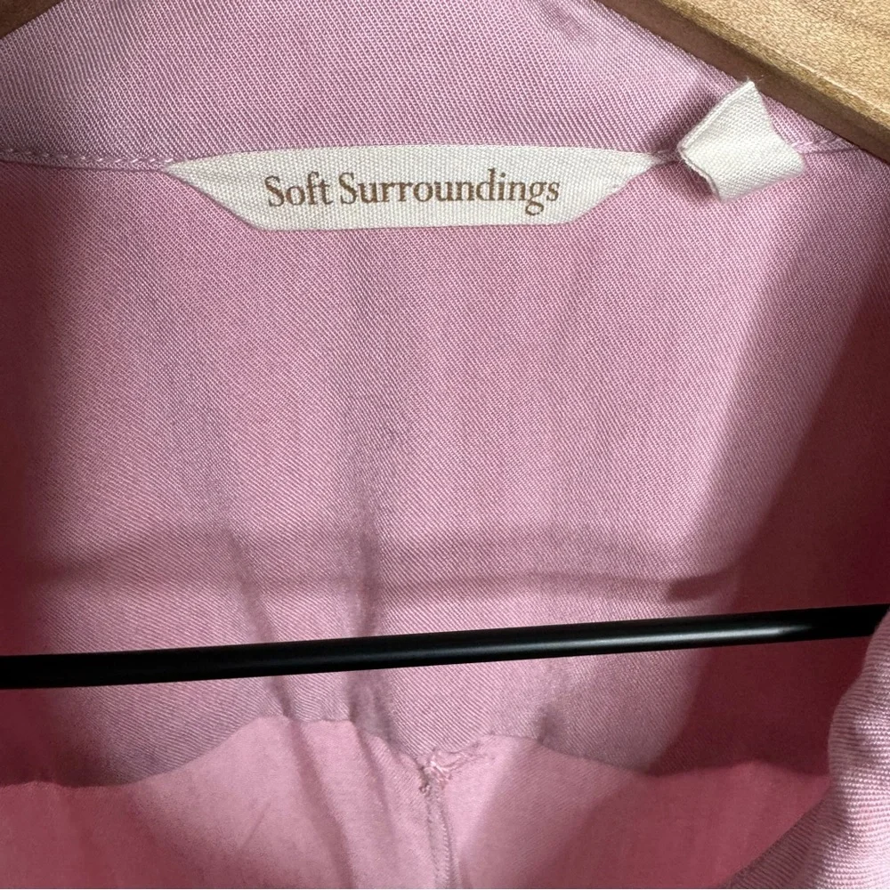 Soft Surroundings Button Wrap Tunic Top Side Button Tab Sleeves Large - Picture 9 of 10